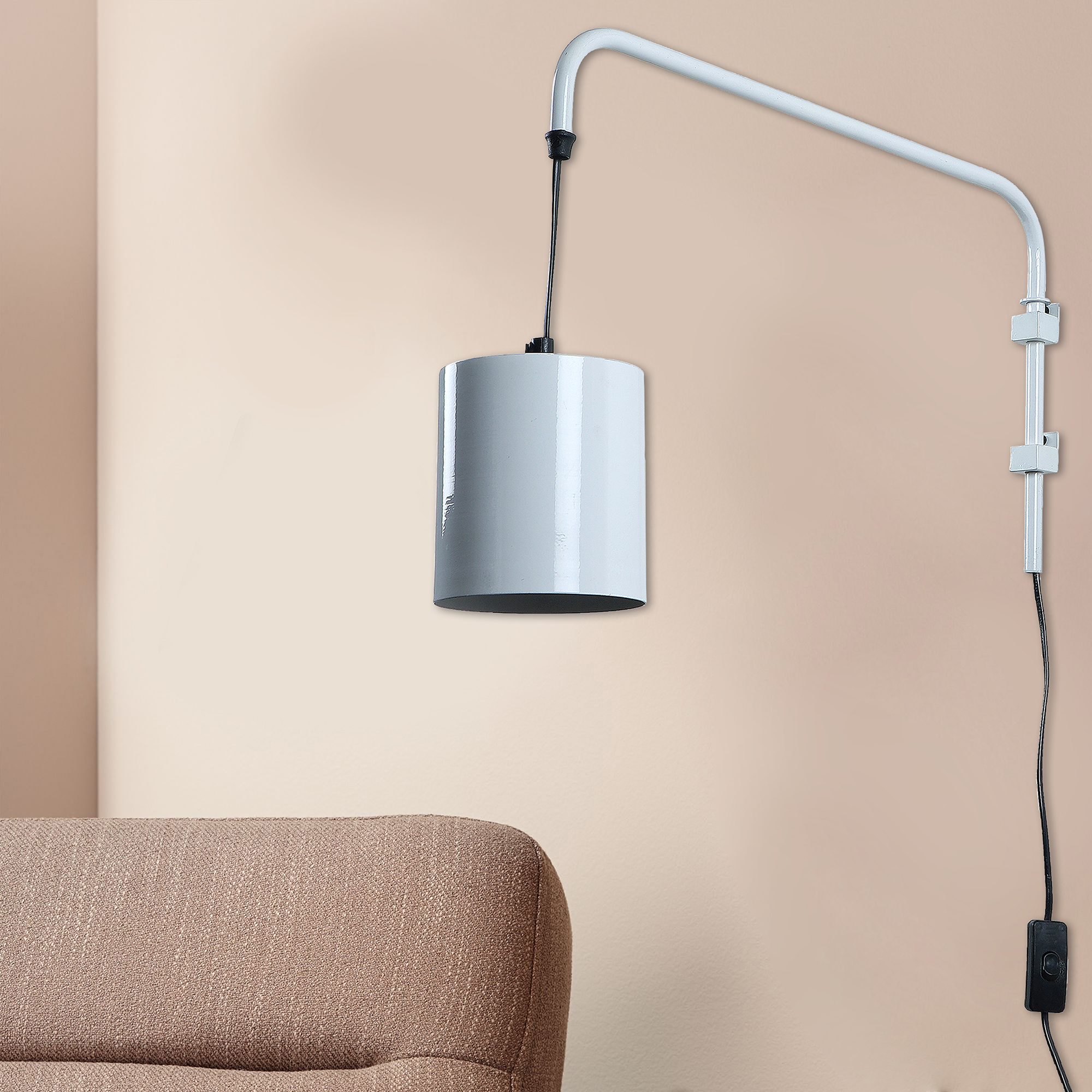 Cicero White Metal Wall Light